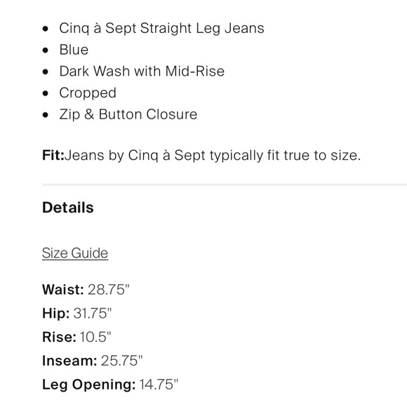 Cinq a Sept jeans - Picture 4 of 4